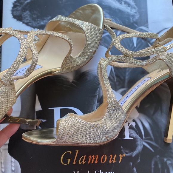 Jimmy Choo Champagne Ivette Sandal 85 Heel, Size: EU 39 (Approx. US 9) - Picture 6 of 12